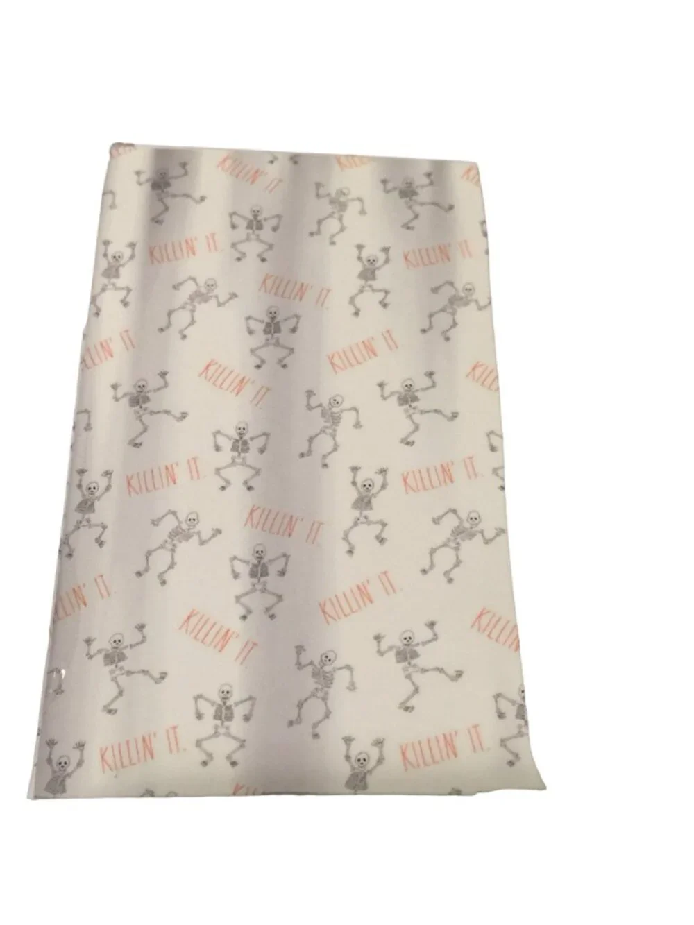 RAE DUNN KILLIN'IT Dancing Skeleton Shower Curtain Liner Frosted